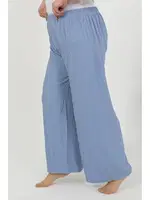Rahat Kesim Büyük Beden Bürümcük Kadın Pantolon Akbeniz 210076 Mavi görsel 4