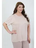 Büyük Beden Kısa Kollu Penye Kadın Pijama Takımı Akbeniz 202510 Sütlü Kahve detay görünüm