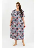 Büyük Beden Kısa Kol Somon Anne Gecelik Akbeniz 1377 Somon farklı açı