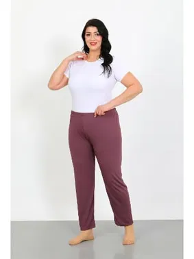 Akbeniz Büyük Beden Tek Alt Kadın Pijama Akbeniz 27555 - Alternatif Görünüm