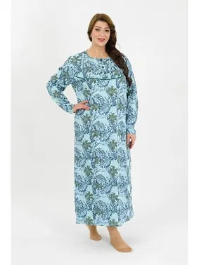 Akbeniz Büyük Beden Uzun Kol Mavi Anne Gecelik Akbeniz 1378 - Alternatif Görünüm