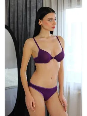 Akbeniz Destekli Metal Aksesuarlı Sütyen Takım Akbeniz 3701