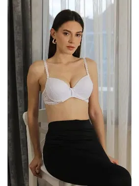 Akbeniz Destekli Balenli Dantelli Kadın Sütyen Akbeniz 3625S