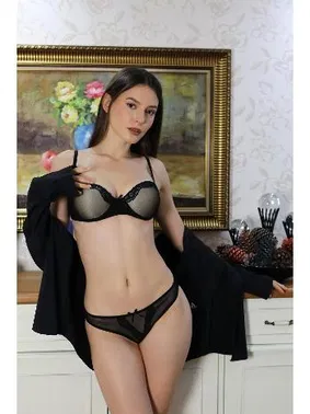 Akbeniz Dantelli Straplez Destekli Sütyen Takım Akbeniz 3635 - Alternatif Görünüm