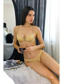 Akbeniz Metal Aksesuarlı Destekli Sütyen Takım Akbeniz 3804