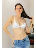 Desenli Destekli Balenli Kadın Sütyen Akbeniz 4920 Beyaz detay görünüm