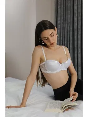 Akbeniz Straplez Destekli Balenli Kadın Sütyen Akbeniz 2012