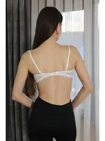 Straplez Destekli Balenli Kadın Sütyen Akbeniz 2012 Beyaz görsel 4