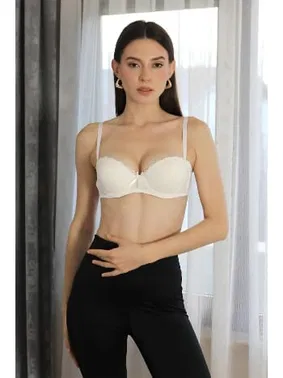 Akbeniz Straplez Destekli Balenli Kadın Sütyen Akbeniz 5050-1 - Alternatif Görünüm