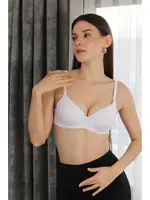 Balenli Destekli Kadın Sütyen Akbeniz 2009 Beyaz farklı açı