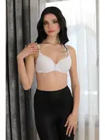 Destekli Balenli Kadın Sütyen Akbeniz 2010 Beyaz