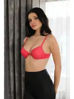 Taşlı Destekli Balenli Kadın Sütyen Akbeniz 4931 Fuşya detay görünüm