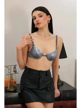 Akbeniz Balenli Gri Destekli Kadın Sütyen Akbeniz 4931