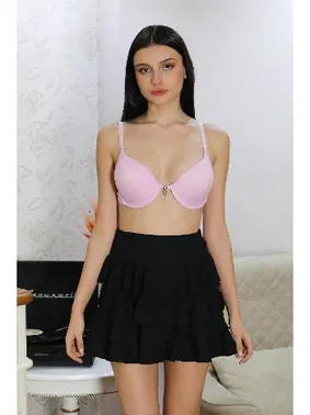 Akbeniz Taş Aksesuarlı Destekli Balenli Sütyen Akbeniz 2407 - Alternatif Görünüm