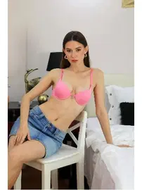 Akbeniz Destekli Balenli Taş Aksesuarlı Kadın Sütyen Akbeniz 2407