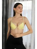 Destekli Balenli Taş Detaylı Sütyen Akbeniz 2407  Sari görsel 4