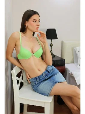 Akbeniz Balenli Destekli Taşlı Kadın Sütyen Akbeniz 2407 - Alternatif Görünüm