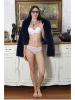 Straplez Destekli Dantel Detaylı Sütyen Takım Akbeniz 5050 Beyaz farklı açı