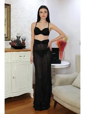 Akbeniz Siyah Destekli Dantel Straplez Sütyen Takım Akbeniz 5050 - Alternatif Görünüm