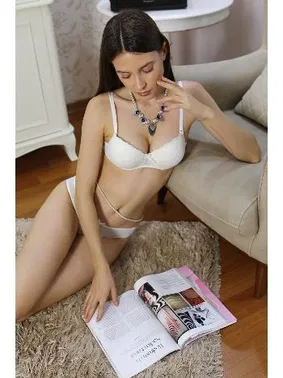 Akbeniz Transparan Külot Destekli Dantelli Sütyen Takım Akbeniz 5040 - Alternatif Görünüm