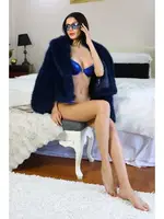 Mavi Parlak Kadın Destekli Desenli Sütyen Takım Akbeniz 3003 Mavi detay görünüm