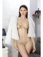 Destekli Önden İp Bağlamalı Sütyen Takım Akbeniz 3806 Sari farklı açı