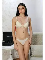 Destekli İpli Önden Açılır Sütyen Takım Akbeniz 3594 farklı açı