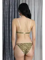 Leopar Desenli Destekli Kadın Sütyen Takım Akbeniz 3401 Hardal görsel 4