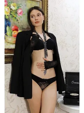 Akbeniz Siyah Destekli Straplez Dantel Detaylı Sütyen Takım Akbeniz 3625