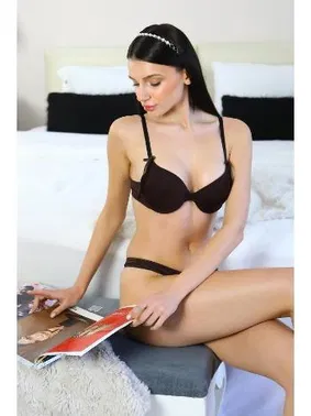 Akbeniz Kurdelalı Destekli Kadın Sütyen Takım Akbeniz 3713