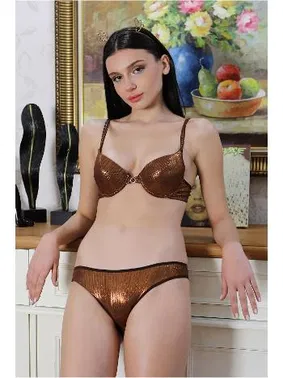 Akbeniz Taş Detaylı Destekli Sütyen Takım Akbeniz 3808