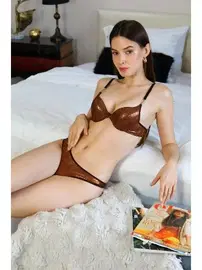 Akbeniz Destekli Taş Detaylı Sütyen Takım 3808