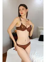 Destekli Taş Detaylı Sütyen Takım 3808 Bakir görsel 4