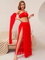 Kadın Fantezi Dansöz Kostüm Kırmızı Akbeniz T1749 görsel 4