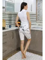 Dizüstü Micro Desenli Kadın Tayt Beyaz Akbeniz 5922 görsel 4