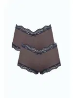 Kahverengi Kadın Pamuklu 2li Boxer Akbeniz 40277 Kahve