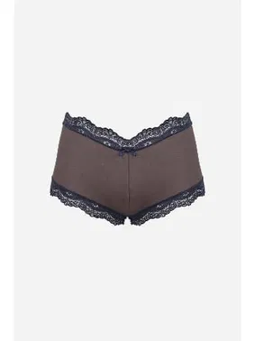 Akbeniz Kahverengi Kadın Pamuklu 2li Boxer Akbeniz 40277 - Alternatif Görünüm