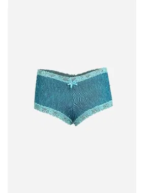 Akbeniz Kurdelalı Pamuklu 2li Kadın Boxer Su Yeşili Akbeniz 40278 - Alternatif Görünüm