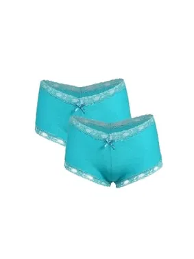 Akbeniz Turkuaz Pamuklu 2li Kadın Boxer Akbeniz 40265