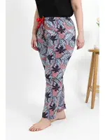 Desenli Pamuklu Büyük Beden Alt Kadın Pijama Akbeniz 27557 Somon farklı açı
