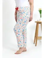 Büyük Beden Pamuklu Kadın Alt Pijama Akbeniz 27558  Ekru farklı açı