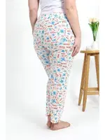 Büyük Beden Pamuklu Kadın Alt Pijama Akbeniz 27558  Ekru görsel 4