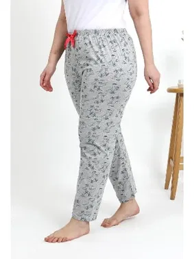 Akbeniz Pamuklu Gri Kadın Büyük Beden Alt Pijama Akbeniz 27558 - Alternatif Görünüm