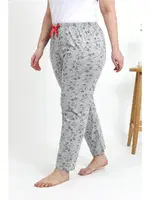Pamuklu Gri Kadın Büyük Beden Alt Pijama Akbeniz 27558 detay görünüm