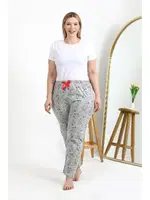 Pamuklu Gri Kadın Büyük Beden Alt Pijama Akbeniz 27558 görsel 4
