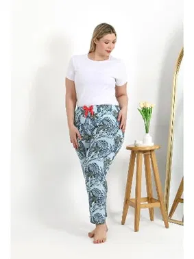 Akbeniz Pamuklu Büyük Beden Kadın Alt Pijama Akbeniz 27558 