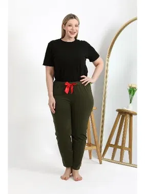 Akbeniz Büyük Beden Kadın Pamuklu Alt Pijama Akbeniz 27559