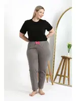 Pamuklu Büyük Beden Kadın Alt Pijama Akbeniz 27559 Vizon farklı açı