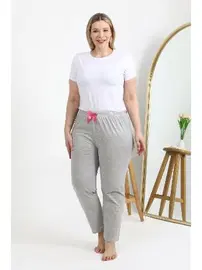 Akbeniz Büyük Beden Pamuklu Kadın Tek Alt Pijama Akbeniz 27560