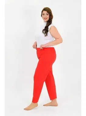 Akbeniz Kadın Pamuklu Büyük Beden Alt Pijama Kırmızı Akbeniz 27560 - Alternatif Görünüm